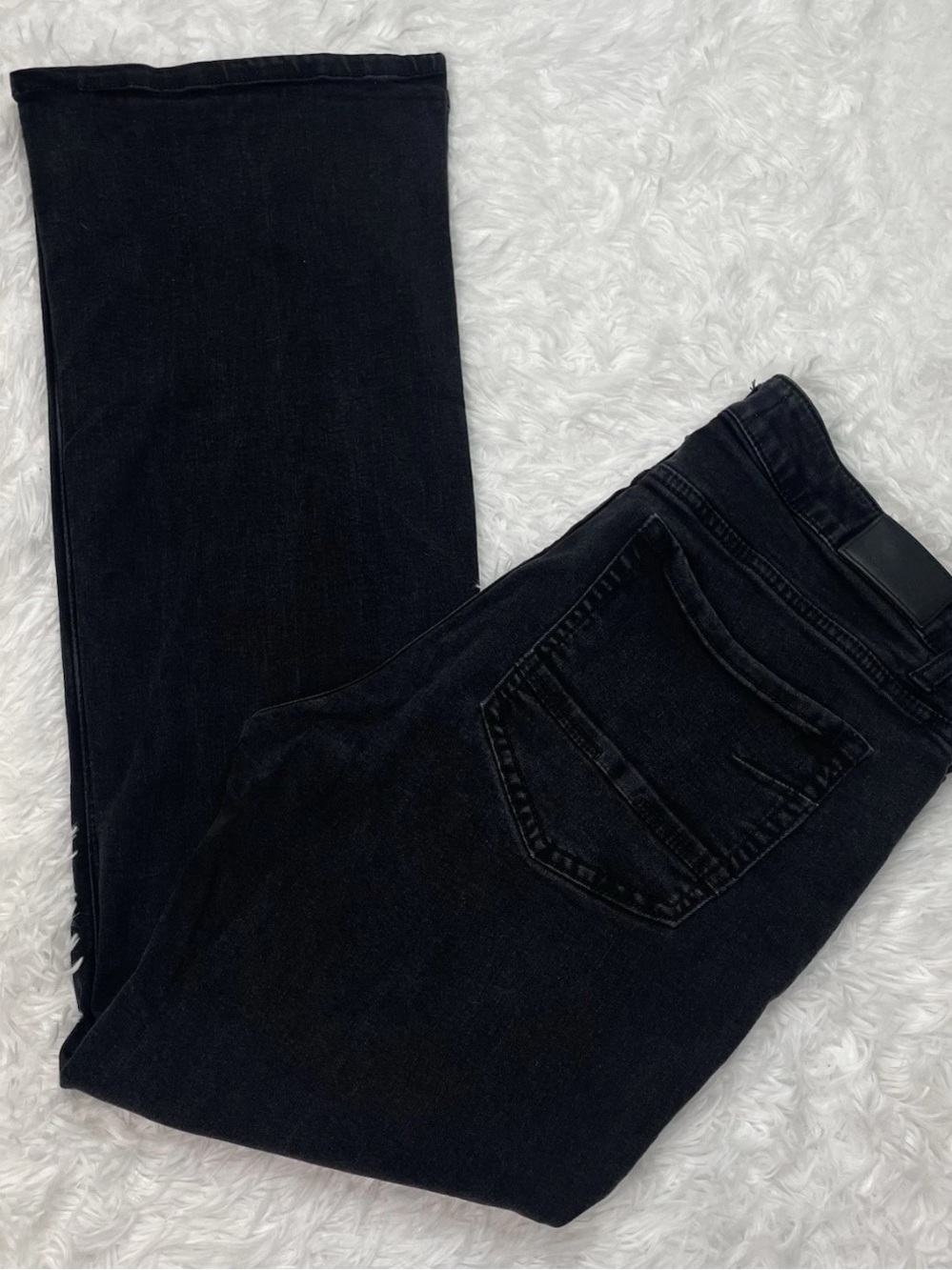 BKE Payton Bootcut Jeans Womens Size 31x31 Black Denim Stretch Buckle Mid Rise